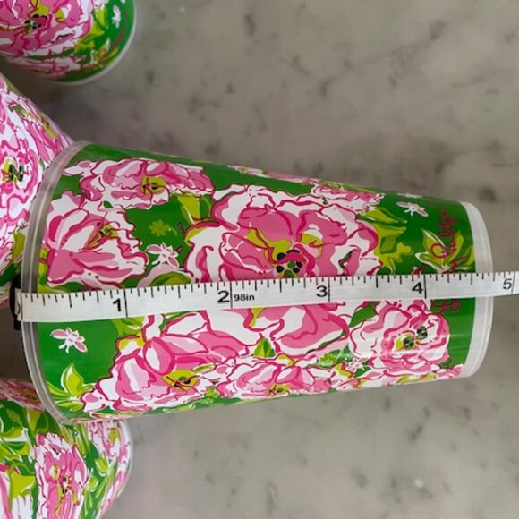 LILLY PULITZER May Flowers 14 Ounce To Go Tumblers 5 - Picture 10 of 11